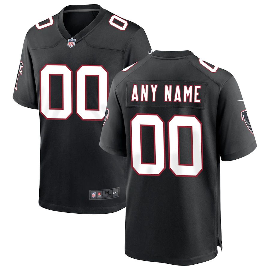 Men Atlanta Falcons Nike Black Throwback Custom Game NFL Jersey